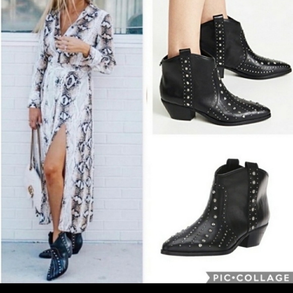 Sam Edelman Shoes - Sam Edelman Brian Studded Western Booties NWOB